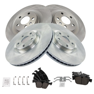 TRQ® - Front and Rear Disc Brake Kit with Ceramic Pads