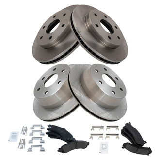 TRQ® - Front and Rear Disc Brake Kit with Ceramic Pads