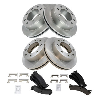 TRQ® - Front and Rear Disc Brake Kit with Ceramic Pads
