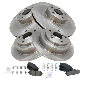 TRQ® - Front and Rear Disc Brake Kit with Ceramic Pads