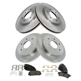 TRQ® - Front and Rear Disc Brake Kit with Ceramic Pads