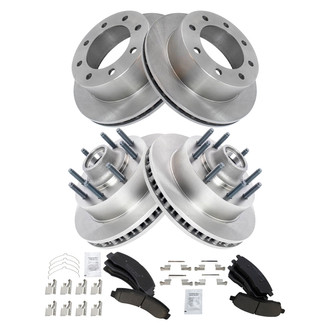 TRQ® - Front and Rear Disc Brake Kit with Ceramic Pads