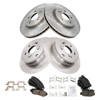 TRQ® - Front and Rear Disc Brake Kit with Ceramic Pads