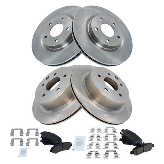 TRQ® - Front and Rear Disc Brake Kit with Ceramic Pads