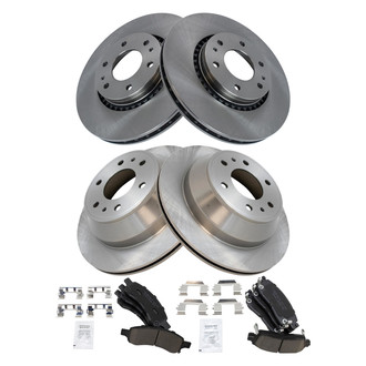 TRQ® - Front and Rear Disc Brake Kit with Ceramic Pads