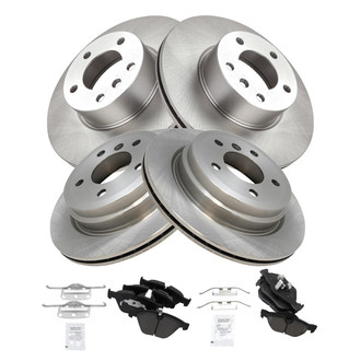 TRQ® - Front and Rear Disc Brake Kit with Ceramic Pads
