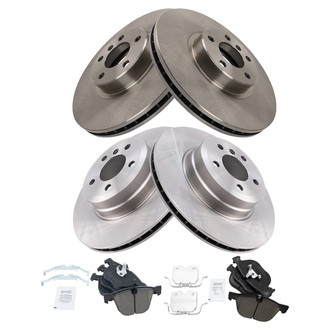 TRQ® - Front and Rear Disc Brake Kit with Ceramic Pads