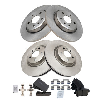 TRQ® - Front and Rear Disc Brake Kit with Ceramic Pads