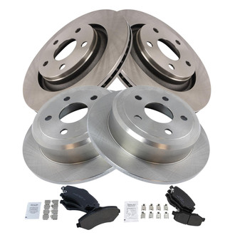 TRQ® - Front and Rear Disc Brake Kit with Ceramic Pads