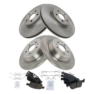 TRQ® - Front and Rear Disc Brake Kit with Ceramic Pads
