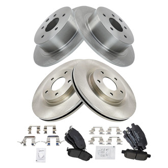TRQ® - Front and Rear Disc Brake Kit with Ceramic Pads