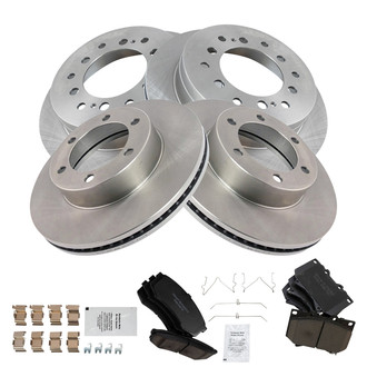 TRQ® - Front and Rear Disc Brake Kit with Ceramic Pads