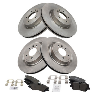 TRQ® - Front and Rear Disc Brake Kit with Ceramic Pads