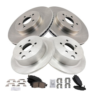 TRQ® - Front and Rear Disc Brake Kit with Ceramic Pads