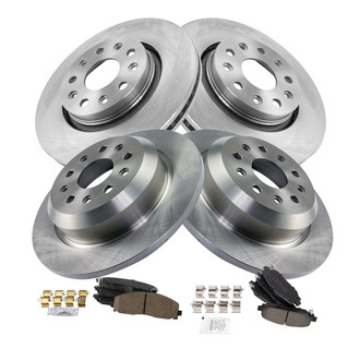 TRQ® - Front and Rear Disc Brake Kit with Ceramic Pads