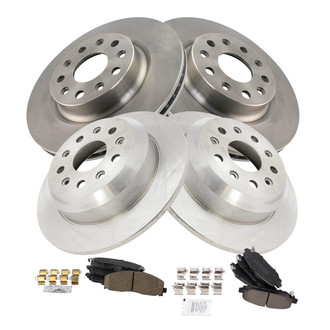 TRQ® - Front and Rear Disc Brake Kit with Ceramic Pads