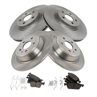 TRQ® - Front and Rear Disc Brake Kit with Ceramic Pads