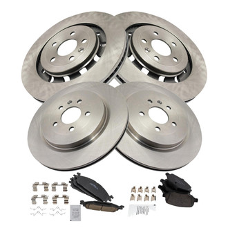 TRQ® - Front and Rear Disc Brake Kit with Ceramic Pads