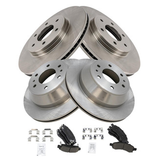 TRQ® - Front and Rear Disc Brake Kit with Ceramic Pads