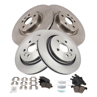 TRQ® - Front and Rear Disc Brake Kit with Ceramic Pads
