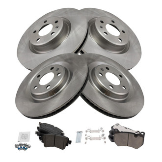 TRQ® - Front and Rear Disc Brake Kit with Ceramic Pads