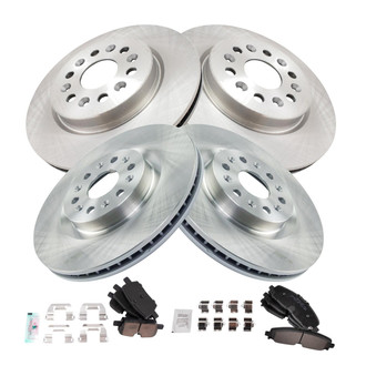 TRQ® - Front and Rear Disc Brake Kit with Ceramic Pads