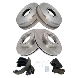 TRQ® - Front and Rear Drum Brake Kit