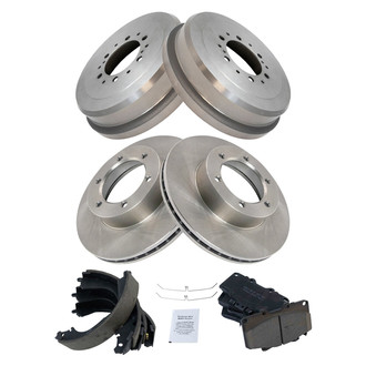 TRQ® - Front and Rear Drum Brake Kit