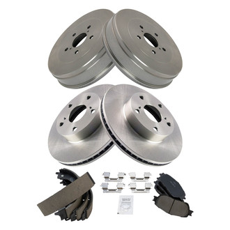 TRQ® - Front and Rear Drum Brake Kit