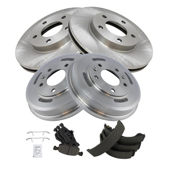 TRQ® - Front and Rear Drum Brake Kit