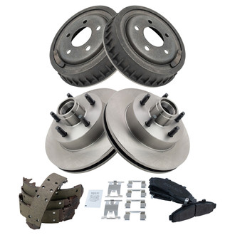 TRQ® - Front and Rear Drum Brake Kit