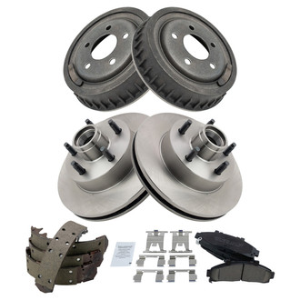TRQ® - Front and Rear Drum Brake Kit