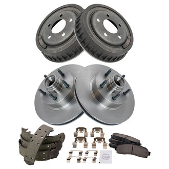 TRQ® - Front and Rear Drum Brake Kit