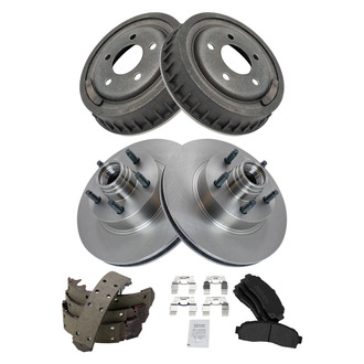 TRQ® - Front and Rear Drum Brake Kit