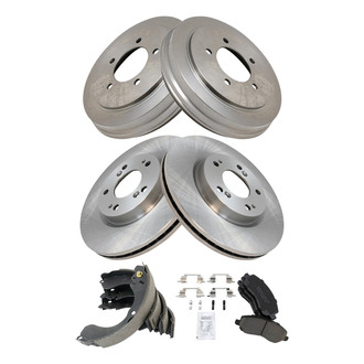 TRQ® - Front and Rear Drum Brake Kit
