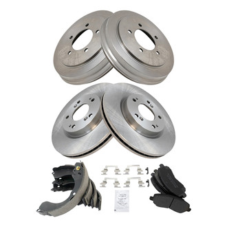 TRQ® - Front and Rear Drum Brake Kit