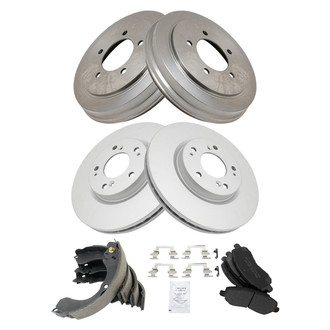 TRQ® - Front and Rear Drum Brake Kit