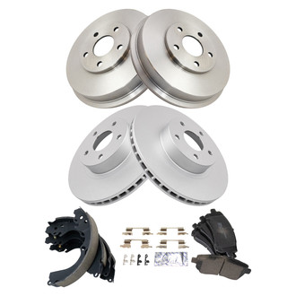 TRQ® - Front and Rear Drum Brake Kit