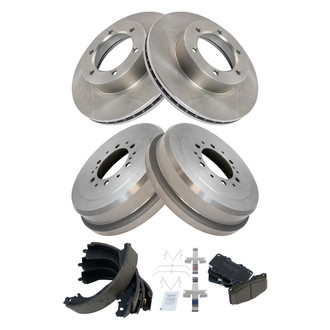 TRQ® - Front and Rear Drum Brake Kit