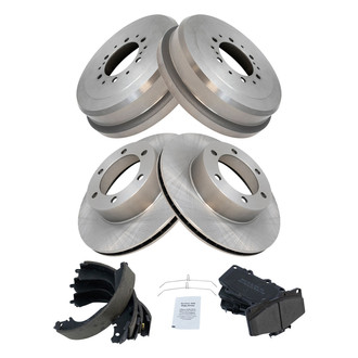 TRQ® - Front and Rear Drum Brake Kit