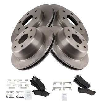 TRQ® - Disc Brake Kit with Semi-Metallic Pads