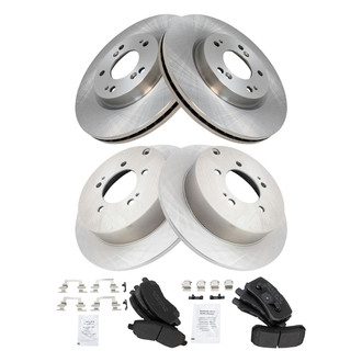 TRQ® - Disc Brake Kit with Semi-Metallic Pads