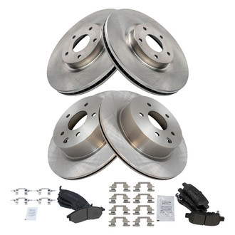 TRQ® - Disc Brake Kit with Semi-Metallic Pads