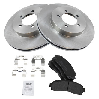 TRQ® - Disc Brake Kit with Semi-Metallic Pads