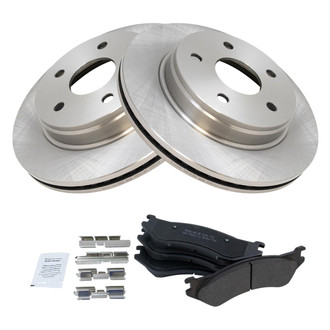 TRQ® - Front Disc Brake Kit with Semi-Metallic Pads