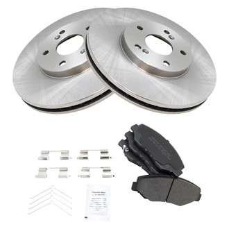 TRQ® - Front Disc Brake Kit with Semi-Metallic Pads