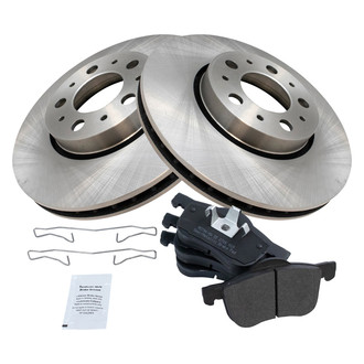 TRQ® - Front Disc Brake Kit with Semi-Metallic Pads