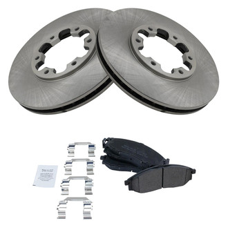 TRQ® - Front Disc Brake Kit with Semi-Metallic Pads