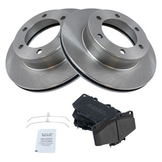 TRQ® - Front Disc Brake Kit with Semi-Metallic Pads