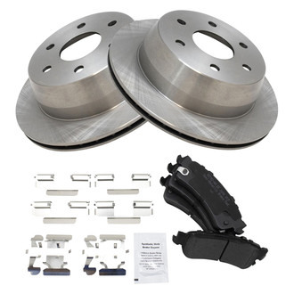 TRQ® - Rear Disc Brake Kit with Semi-Metallic Pads